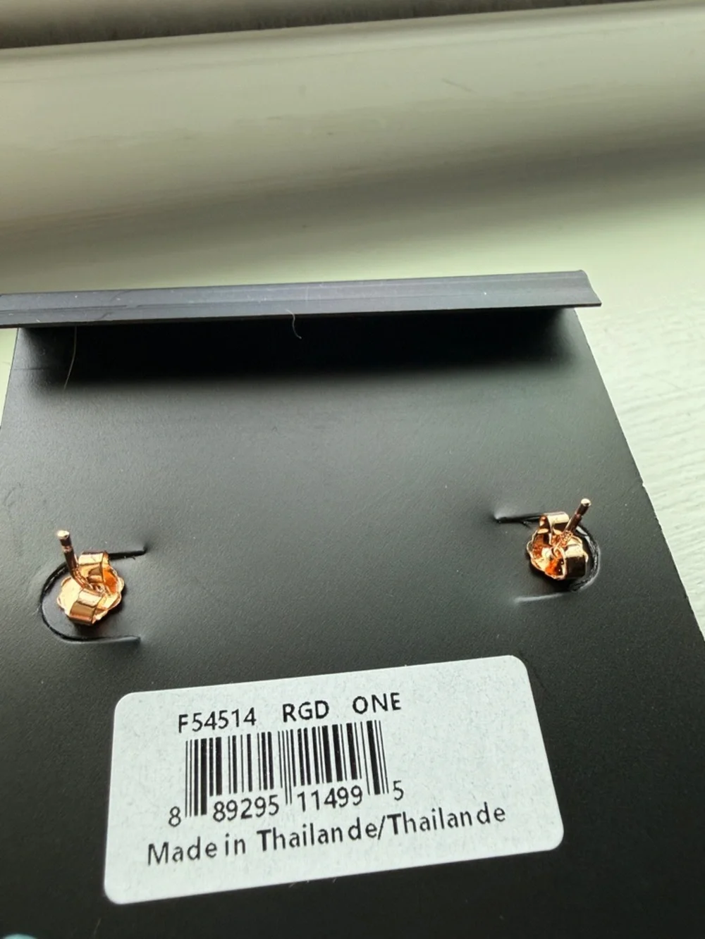 NWT Coach Rose Gold-Tone Pink Crystal Round Stud Earrings - Picture 6 of 8
